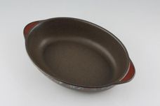 Denby Marrakesh Serving Dish Oval, eared, brown, painted handles 12 3/4" x 8" thumb 2