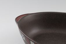 Denby Marrakesh Serving Dish Oval, eared, brown, painted handles 12 3/4" x 8" thumb 3