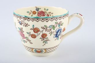 Spode Audley Green Edge Royal Jasmine - Pottery Teacup 3 3/8" x 2 5/8"