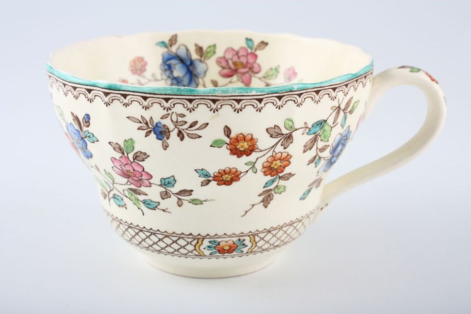 Spode Audley Green Edge Royal Jasmine - Pottery Breakfast Cup 4 1/4" x 2 3/4"