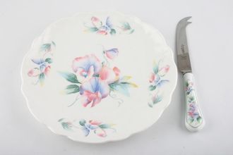 Sell Aynsley Little Sweetheart Cheese Board + Knife plate and knife 8 1/4"