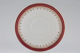 Aynsley Durham - Red 1646 - Straight Edge Soup Cup Saucer 6 1/4"