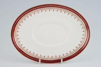 Sell Aynsley Durham - Red 1646 - Straight Edge Sauce Boat Stand oval 8 3/8"
