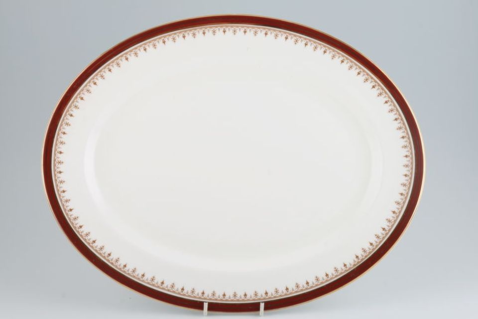 Aynsley Durham - Red 1646 - Straight Edge Oval Platter 16"