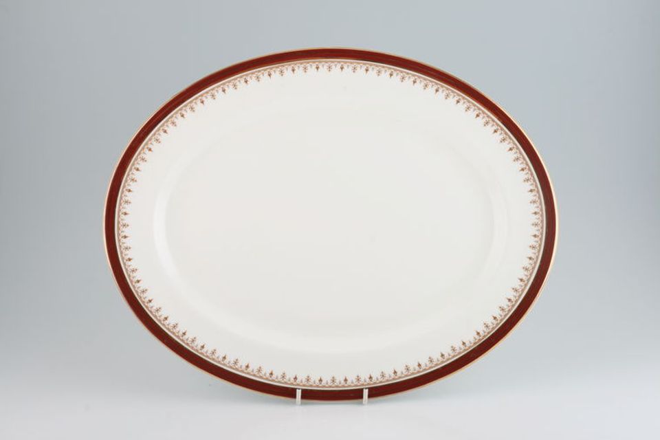 Aynsley Durham - Red 1646 - Straight Edge Oval Platter 13 5/8"