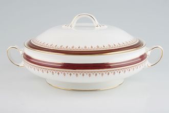 Aynsley Durham - Red 1646 - Straight Edge Vegetable Tureen with Lid 2 handles