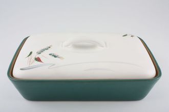 Sell Denby Greenwheat Serving Dish oblong - divided - lidded 11" x 8"