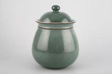 Denby Regency Green Storage Jar + Lid Bulbous Shape 5 1/2" thumb 1