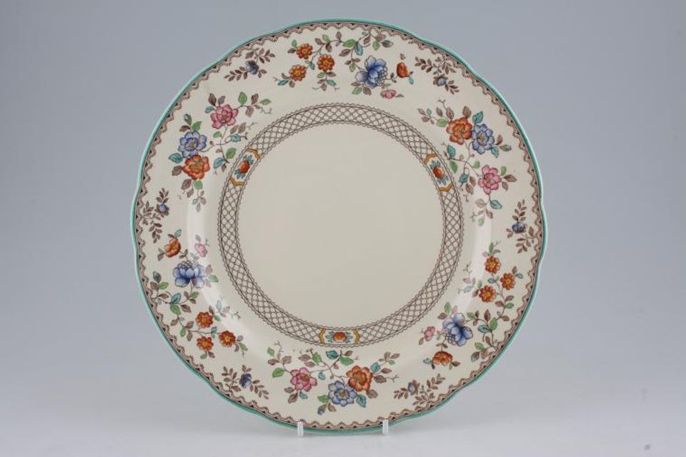 Spode Audley Green Edge Royal Jasmine - China Dinner Plate 10 3/8"