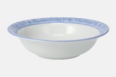 Royal Worcester Herb Garden Soup / Cereal Bowl Blue Borders 6 3/4" thumb 1
