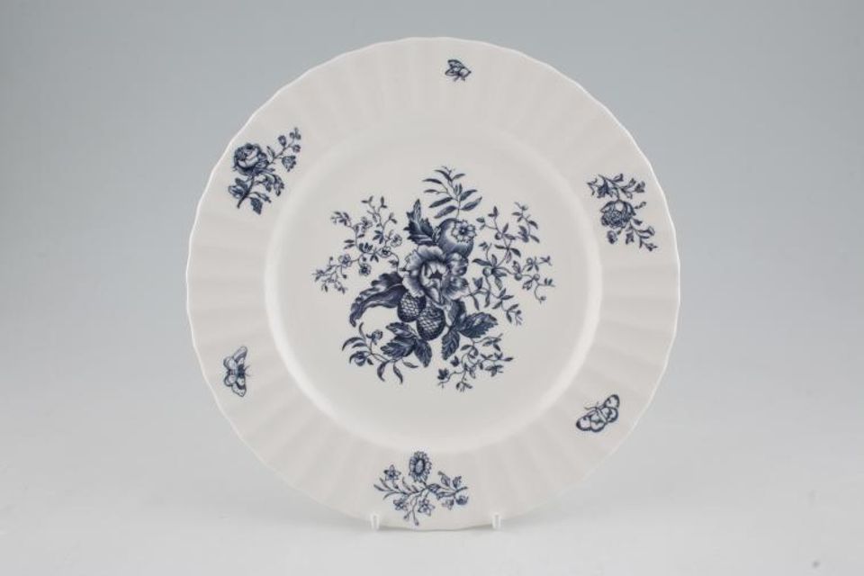 Royal Worcester Blue Sprays - Ribbed Breakfast / Lunch Plate 9 1/4"