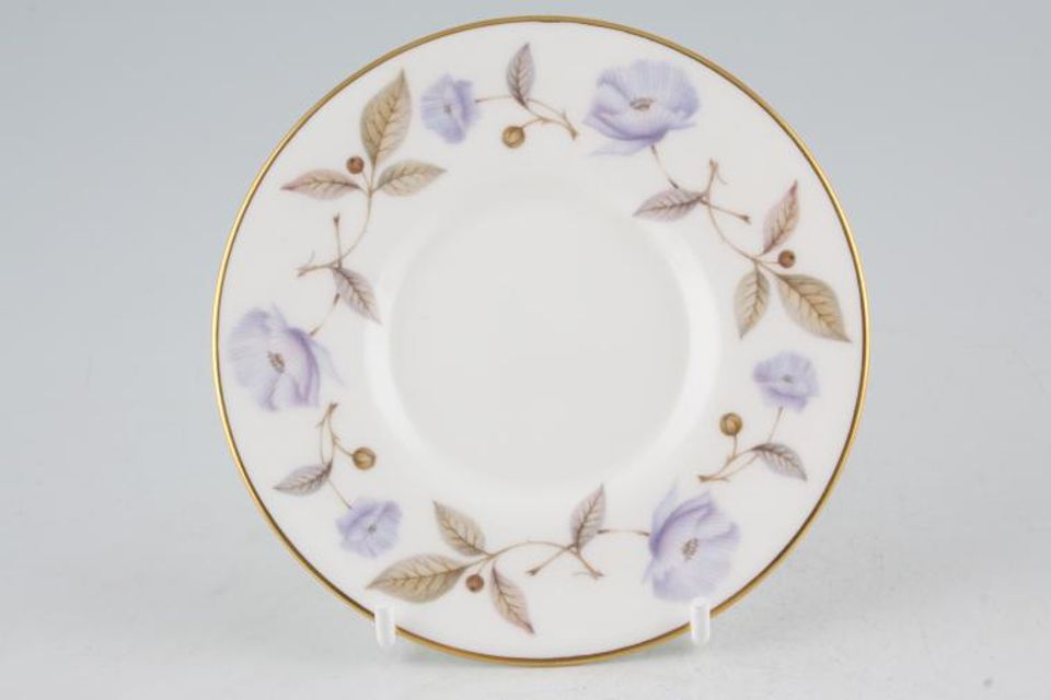 Royal Worcester Blue Poppy Coffee Saucer 4 7/8"