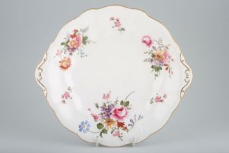 Royal Crown Derby Derby Posies - Various Backstamps Cake Plate Flowers may vary, Eared 9 7/8"