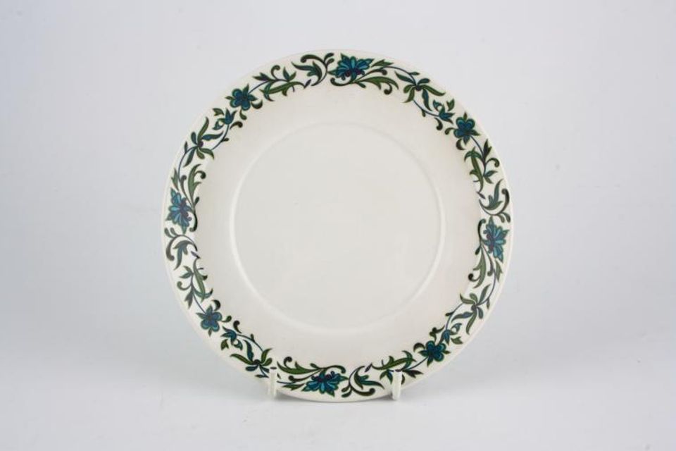 Midwinter Spanish Garden Soup Cup Saucer Can be used as a sauce boat stand for round handled boat. 6 1/2"