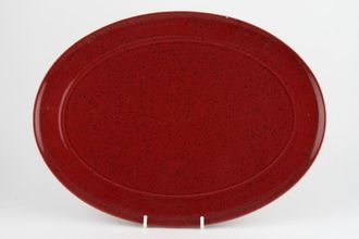 Denby Harlequin Oval Platter Red 14 1/2" x 10 3/4"
