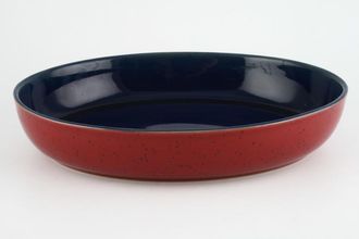 Sell Denby Harlequin Serving Dish oval- open- blue inner - red outer 11 1/2" x 8 5/8"