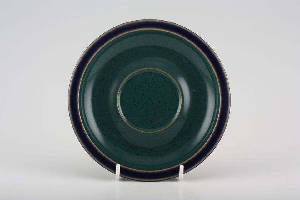 Denby Harlequin Tea Saucer Green Inner - Blue Outer 6"