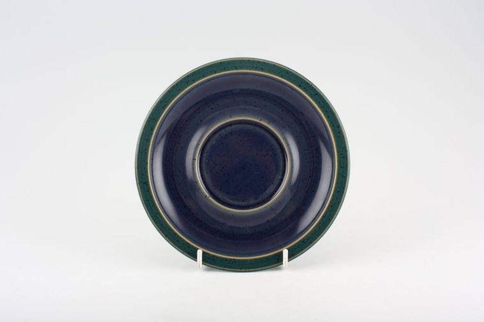 Denby Harlequin Breakfast Saucer Blue Inner- Green outer 6 3/4"
