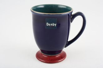 Sell Denby Harlequin Mug Green inner -Blue outer - Red foot 3 1/4" x 4 1/4"