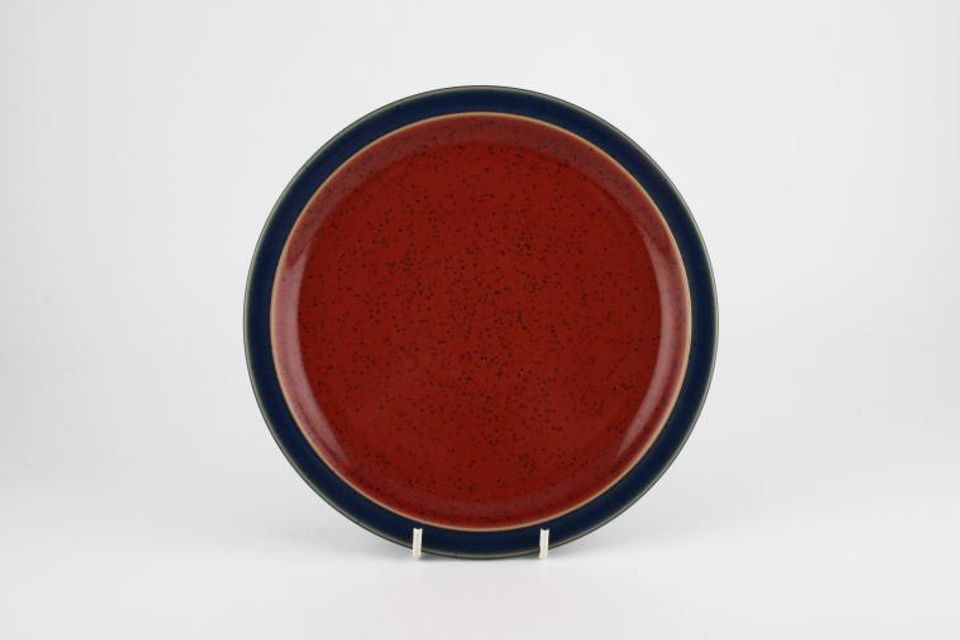 Denby Harlequin Tea / Side Plate Red inner - Blue outer 6 3/4"