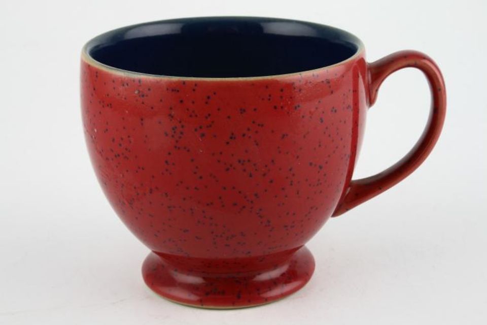Denby Harlequin Teacup Blue Inner - Red Outer 3 3/8" x 3"