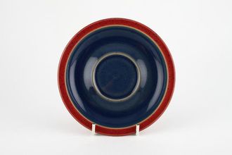 Denby Harlequin Tea Saucer Blue Inner - Red Outer 6"
