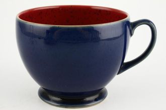 Denby Harlequin Breakfast Cup Red Inner - Blue Outer 4 1/8" x 3 1/8"