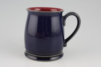 Denby Harlequin Mug Tudor mug - Tankard shape - Red inner- Blue outer 3" x 4"