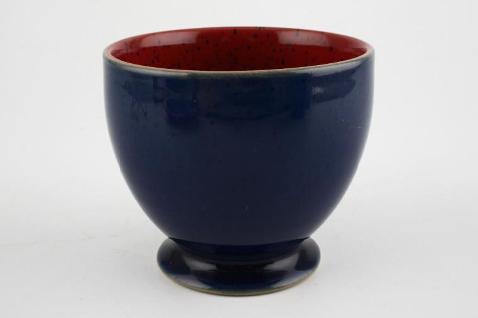 Denby Harlequin Sugar Bowl - Open (Tea) Red inner - Blue outer 3 3/8" x 3"