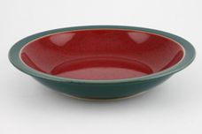 Denby Harlequin Rimmed Bowl red inner-green outer 8 1/4" thumb 1