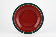 Denby Harlequin Rimmed Bowl red inner-green outer 8 1/4" thumb 2