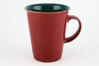 Sell Denby Harlequin Mug straight sided- red outer- green inner 4" x 4 1/2"