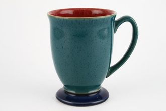 Denby Harlequin Mug Red inner - Green outer - Blue foot 3 1/4" x 4 1/4"