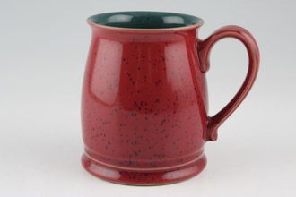 Sell Denby Harlequin Mug TUDOR MUG - tankard shape- green inner - red outer 3" x 4"