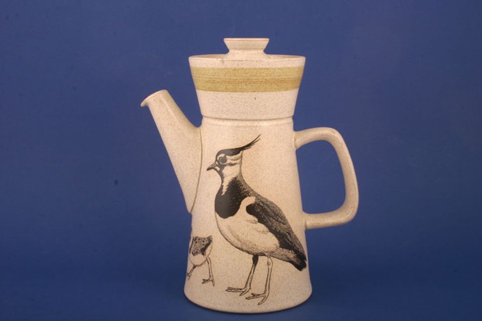 Denby Birds RSPB Coffee Pot lapwing on outer 1 1/2pt