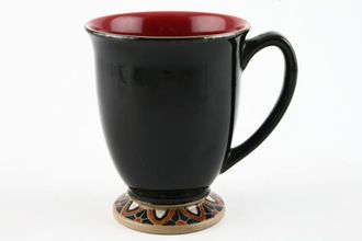 Sell Denby Batik Mugs Mug footed-black outer-burgundy inner 3 3/8" x 4 1/4"