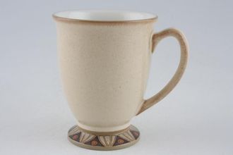 Denby Batik Mugs Mug footed-sand outer-white inner 3 3/8" x 4 1/4"