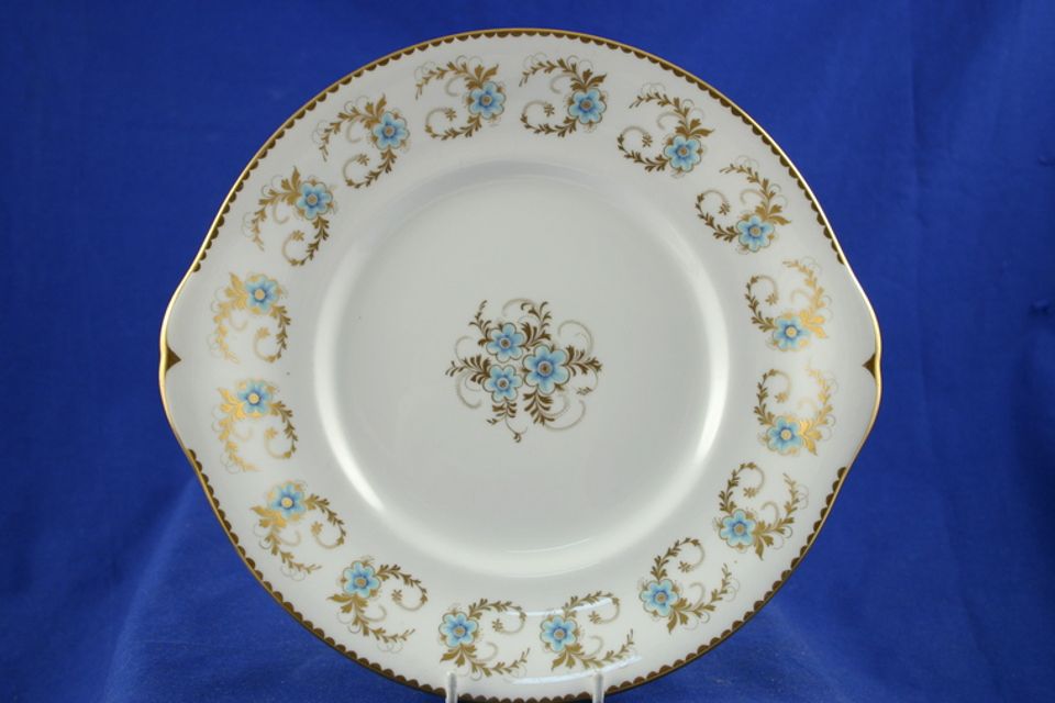 Royal Crown Derby Blue Pimpernel - A1246 Cake Plate eared 10"