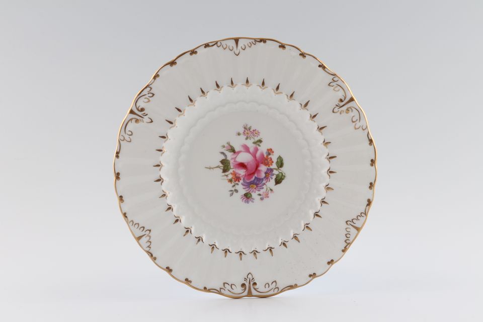 Royal Crown Derby Derby Posies - Various Backstamps Tea / Side Plate Wide fluted rim with goldwork, centre pattern 6 1/4"