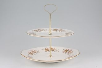 Sell Colclough Avon - 8656 Cake Stand wavy edge - 2 tier 10 1/4" x 8 1/4"