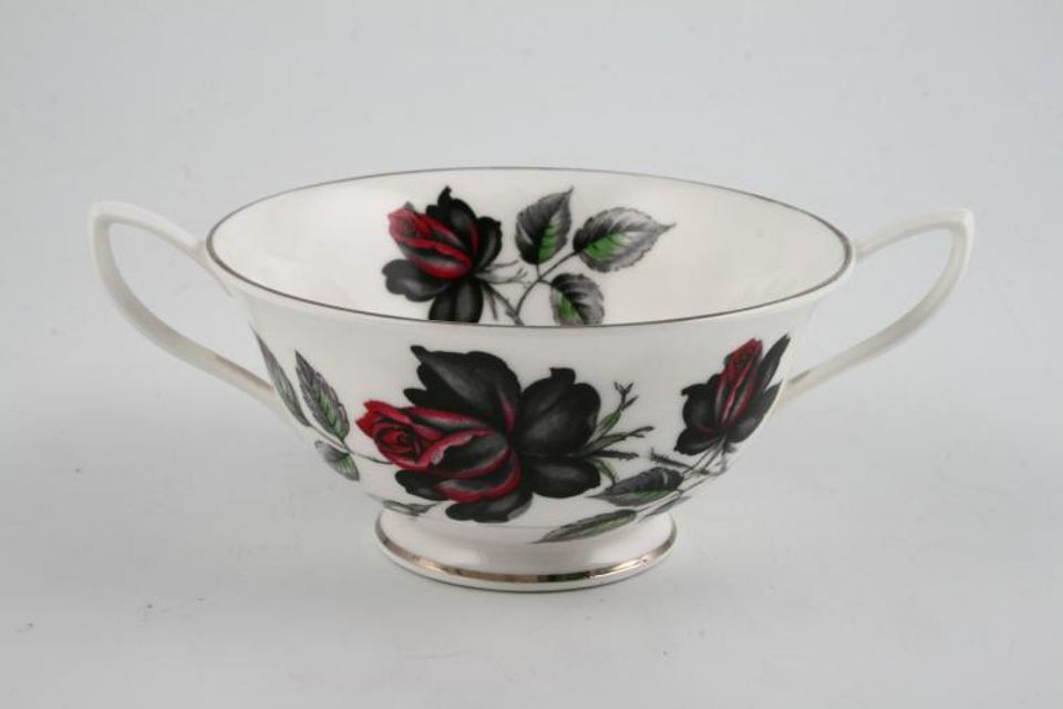 Royal Albert Masquerade Soup Cup Floral.Silver rim