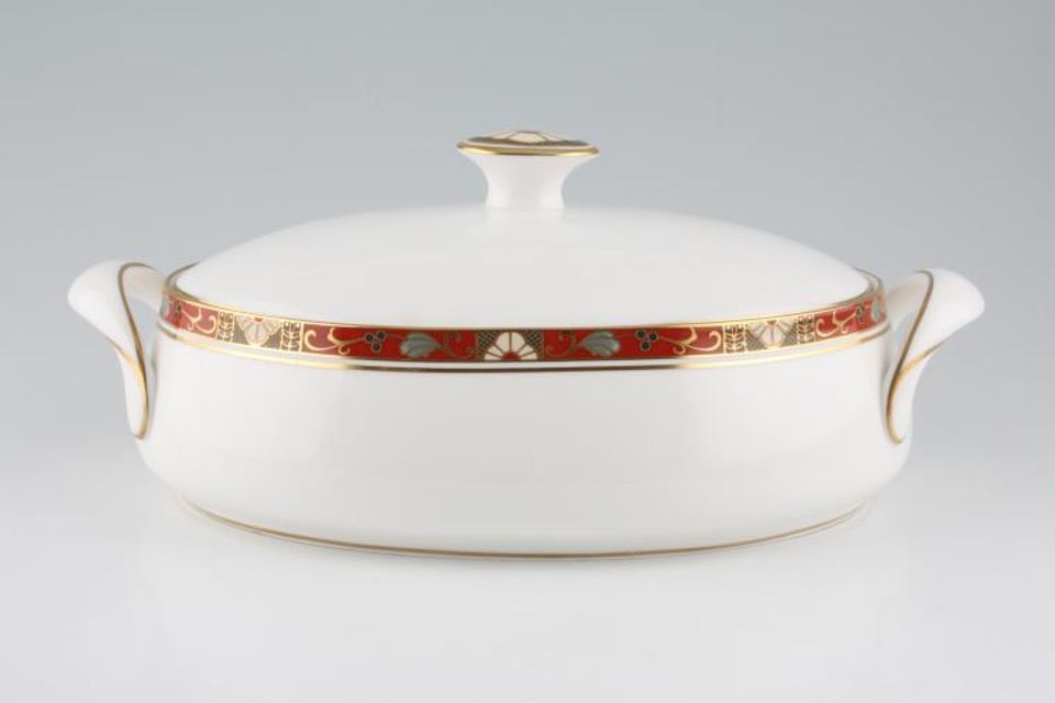 Royal Crown Derby Cloisonne - A1317 Vegetable Tureen with Lid Oval, 2 Handles