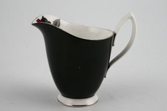 Royal Albert Masquerade Milk Jug black with silver edge 1/2pt