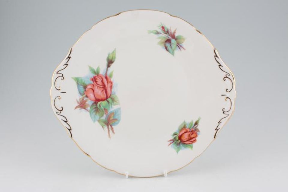 Paragon Harry Wheatcroft Roses - Rendezvous Cake Plate Round - Eared 10 1/4"