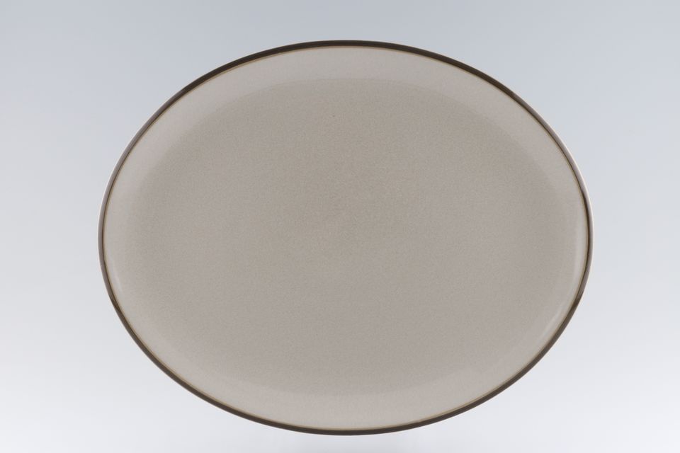 Denby Smokestone Oval Platter 14 1/4"