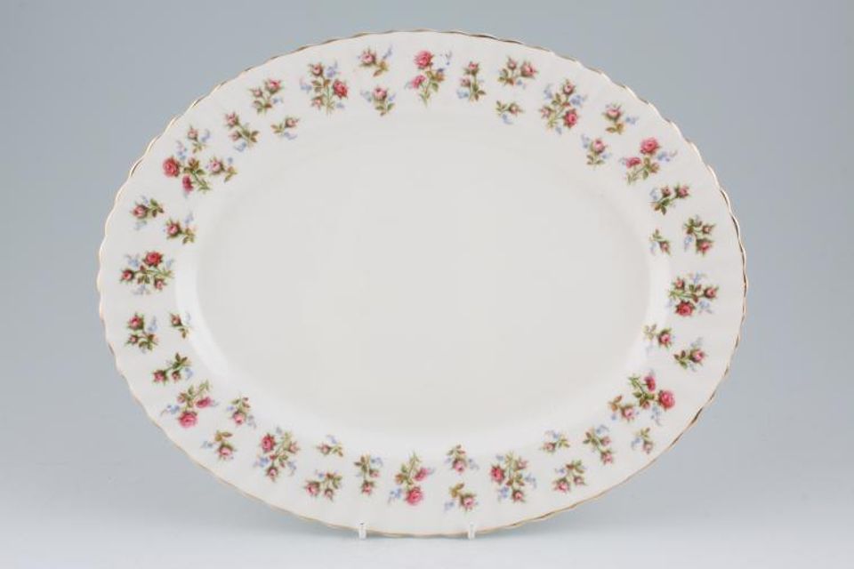 Royal Albert Winsome - Pink+Green Oval Platter 13"