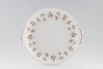 Royal Albert Winsome - Pink+Green Cake Plate Eared 10 1/2"