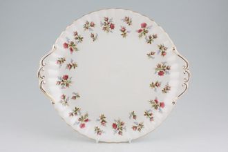 Royal Albert Winsome - Pink+Green Cake Plate Eared 10 1/4"