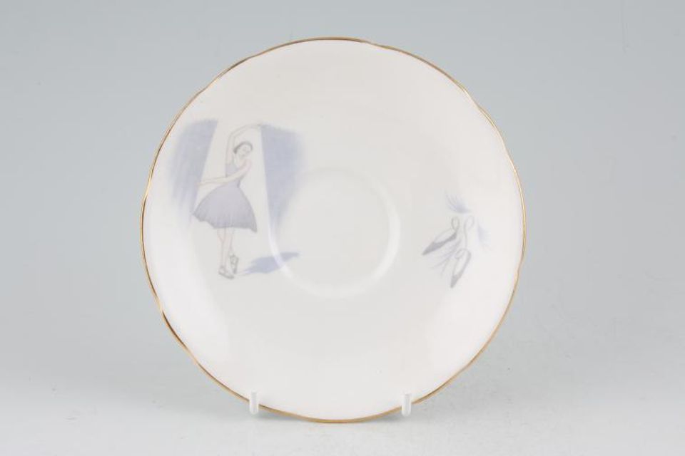 Royal Stafford Ballet Tea Saucer Grey 5 5/8"