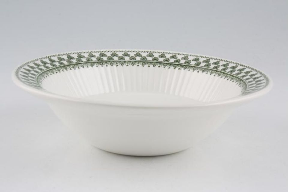 Adams Lincoln Green Soup / Cereal Bowl Rimmed 6 1/4"